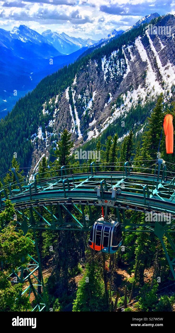 Banff Gondola, Sulphur Mountain im Banff National Park in den Rocky Mountains, Kanada Stockfoto