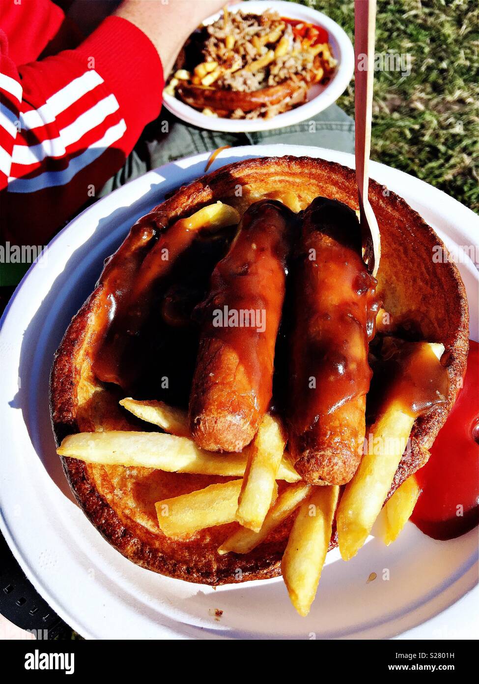 Festival Food - Smartphone-aufgenommenes Stockfoto