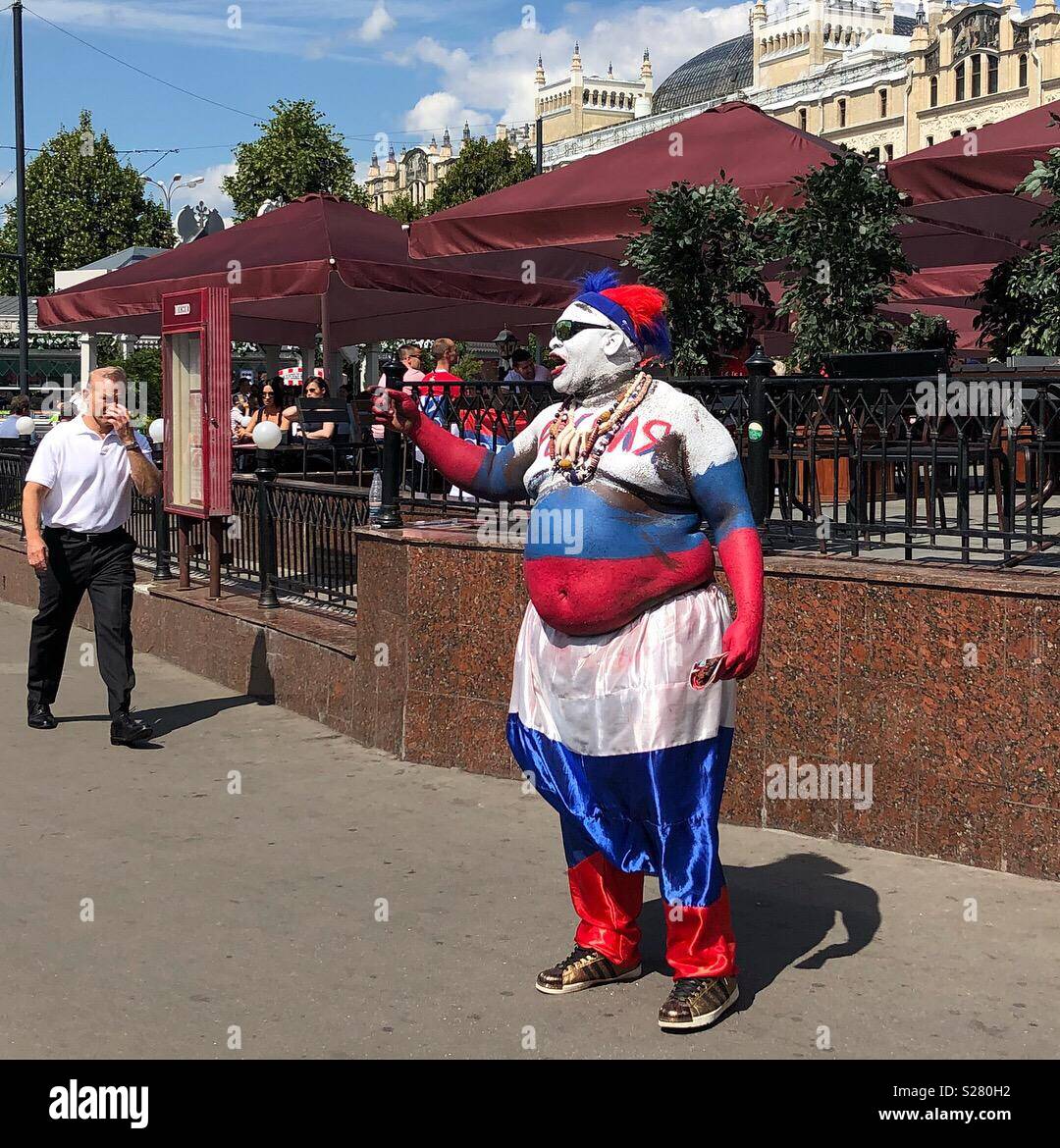 Russischer Fußball-fan Stockfoto