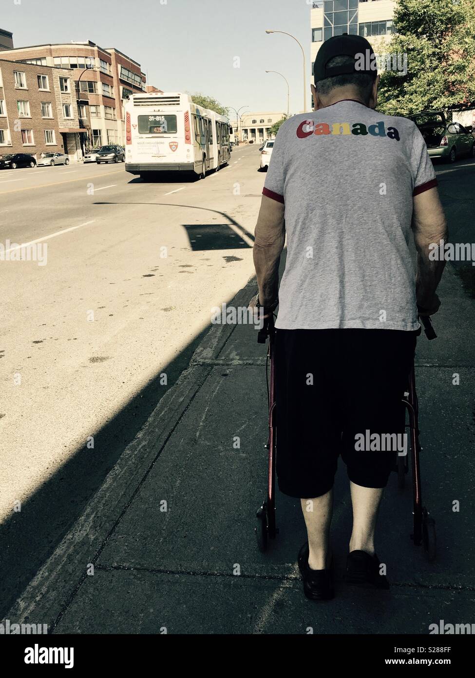 Alternde Bevölkerung Kanada - Smartphone-aufgenommenes Stockfoto