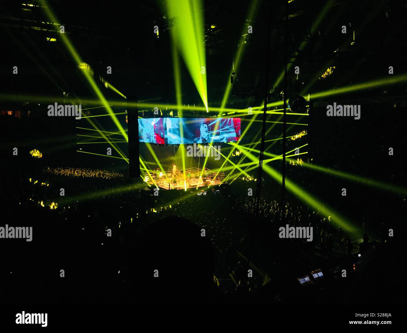 Lasern bei einem Konzert Stockfoto