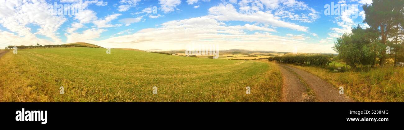 Glanton Hecht und den Cheviot Hills, Northumberland, England, Vereinigtes Königreich. - Smartphone-aufgenommenes Stockfoto