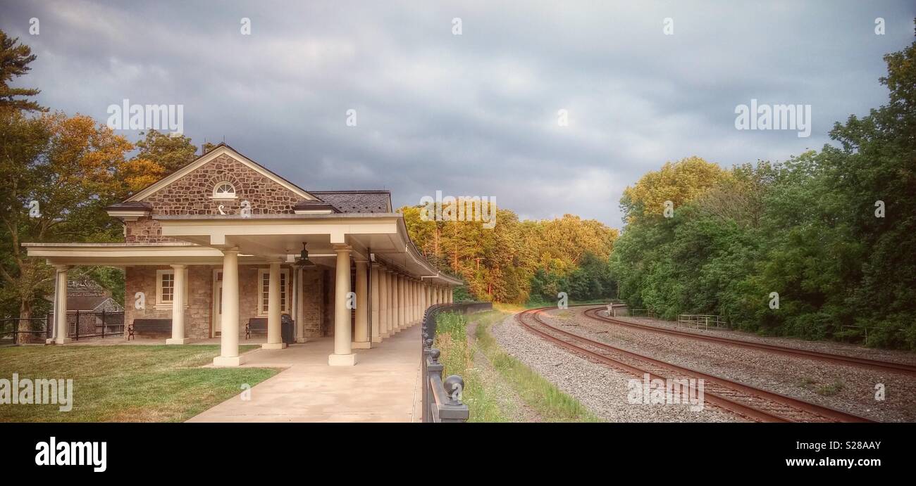 Bahnhof, Valley Forge National Park Stockfoto
