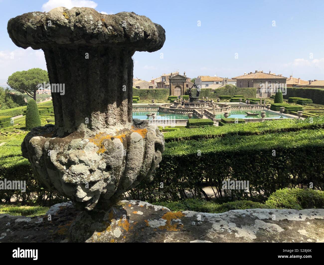 Die Gärten der Villa Lante in der Nähe von Viterbo, Italien. Stockfoto