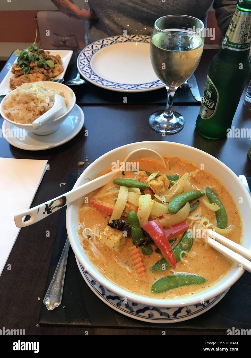 Thai Curry, vegetarische Küche, Restaurant Stockfoto