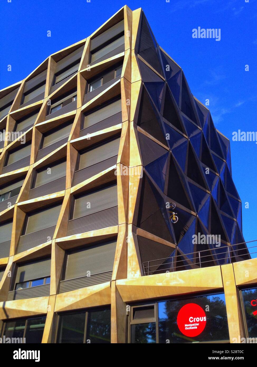 Moderne Architektur, Aufenthaltsrecht von Studenten, Crous Montpellier, Occitanie Frankreich Stockfoto