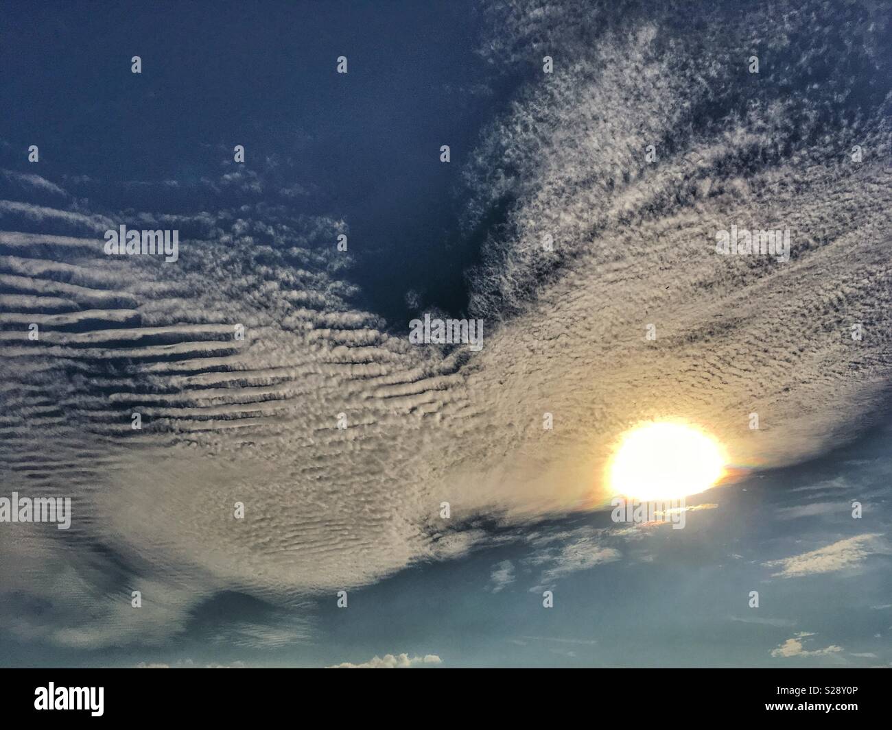 Erstaunlich, die Wolkenbildung über Menston und Guiseley West Yorkshire Großbritannien Wetter Stockfoto