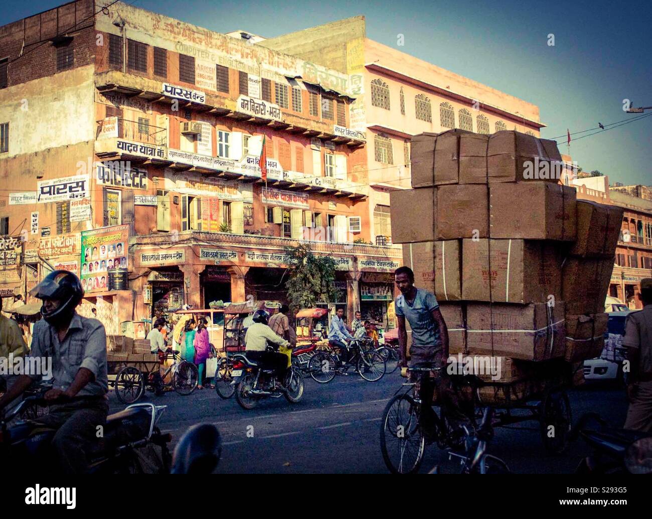 Chaotische Jaipur, Indien Stockfoto