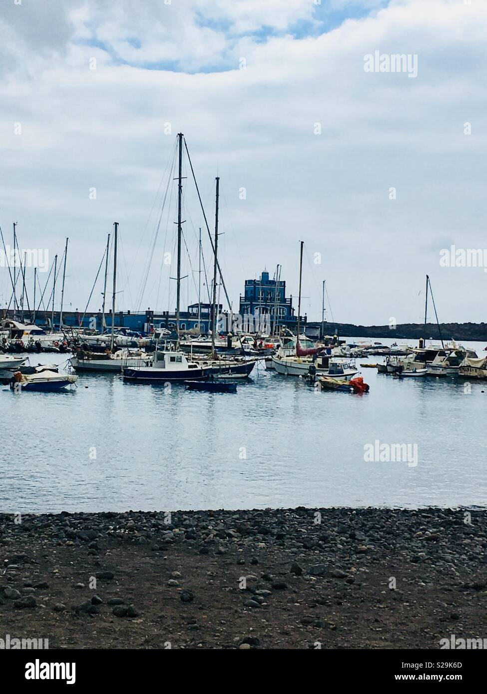 Las Galletas Hafen in Teneriffa Süd Stockfoto