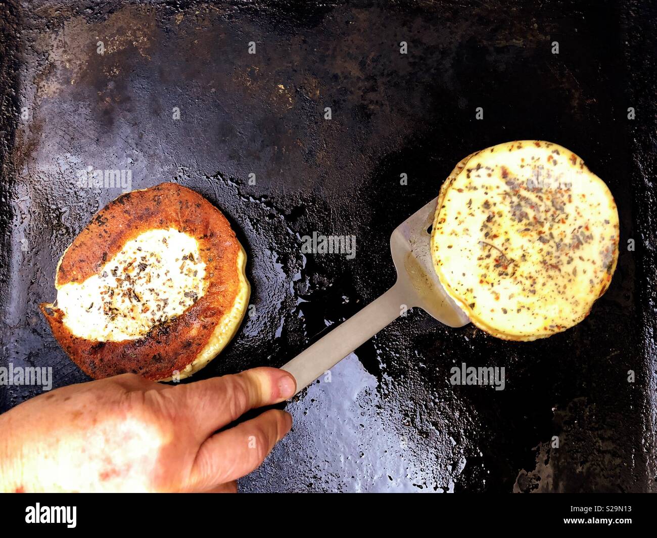 Provolone - Smartphone-aufgenommenes Stockfoto