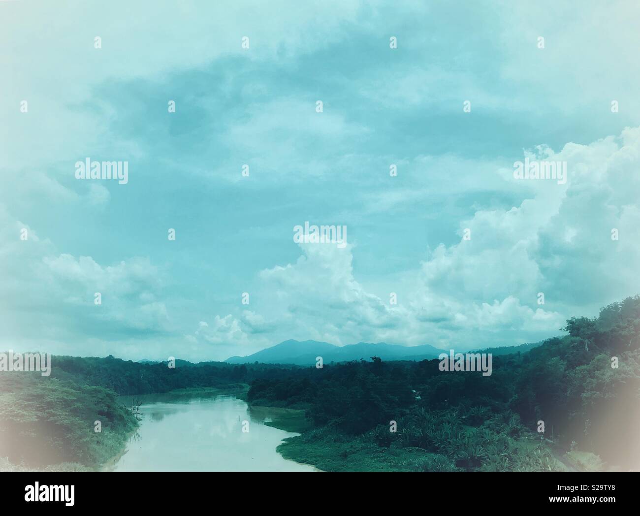 Verträumte Landschaft in Malaysia. Stockfoto