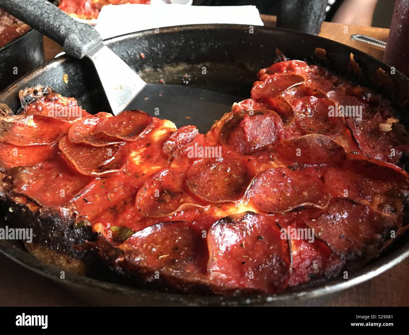 Pequod's Pizza, Chicago, Illinois Stockfoto