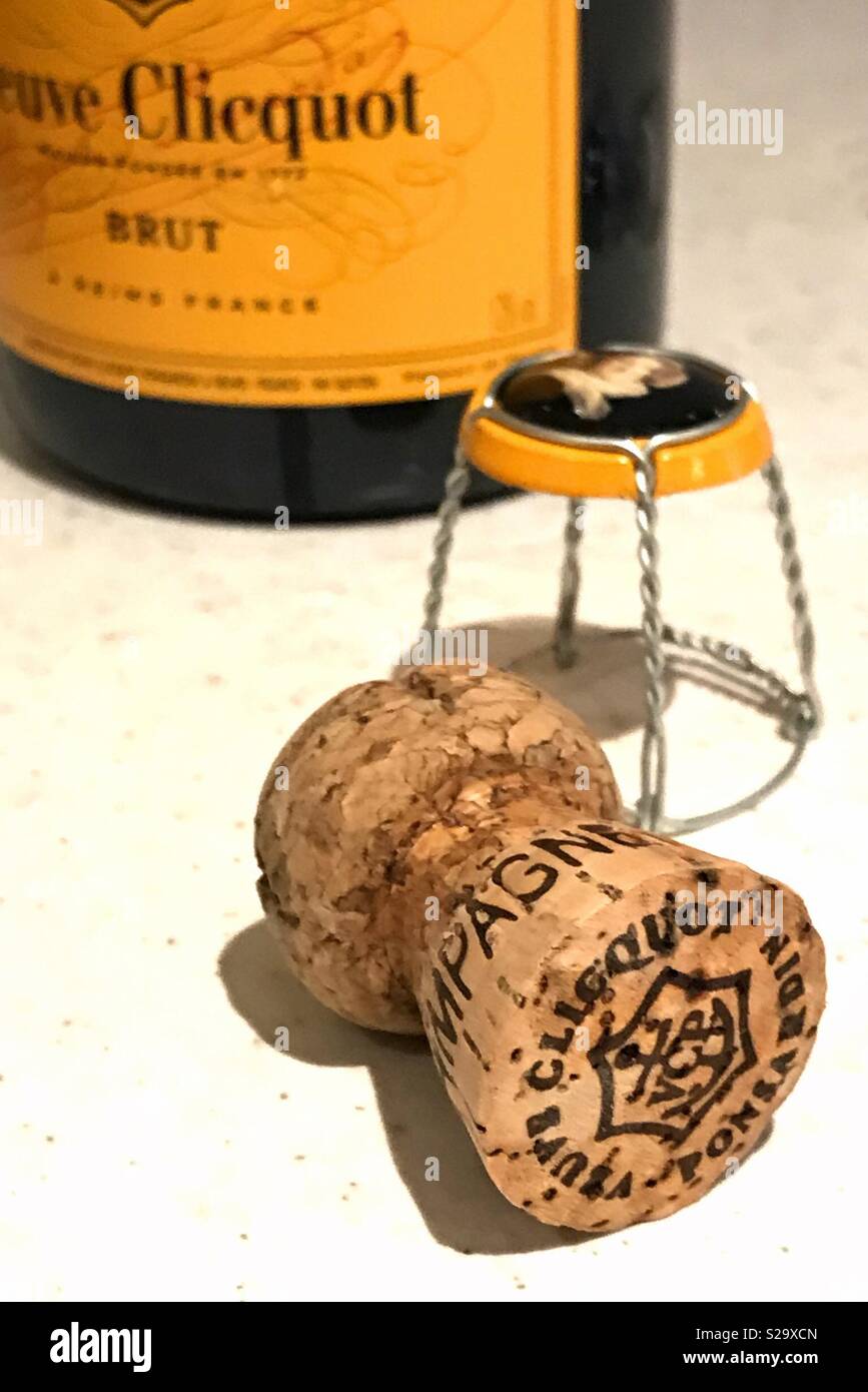 Veuve Clicquot Champagner Cork Stockfoto