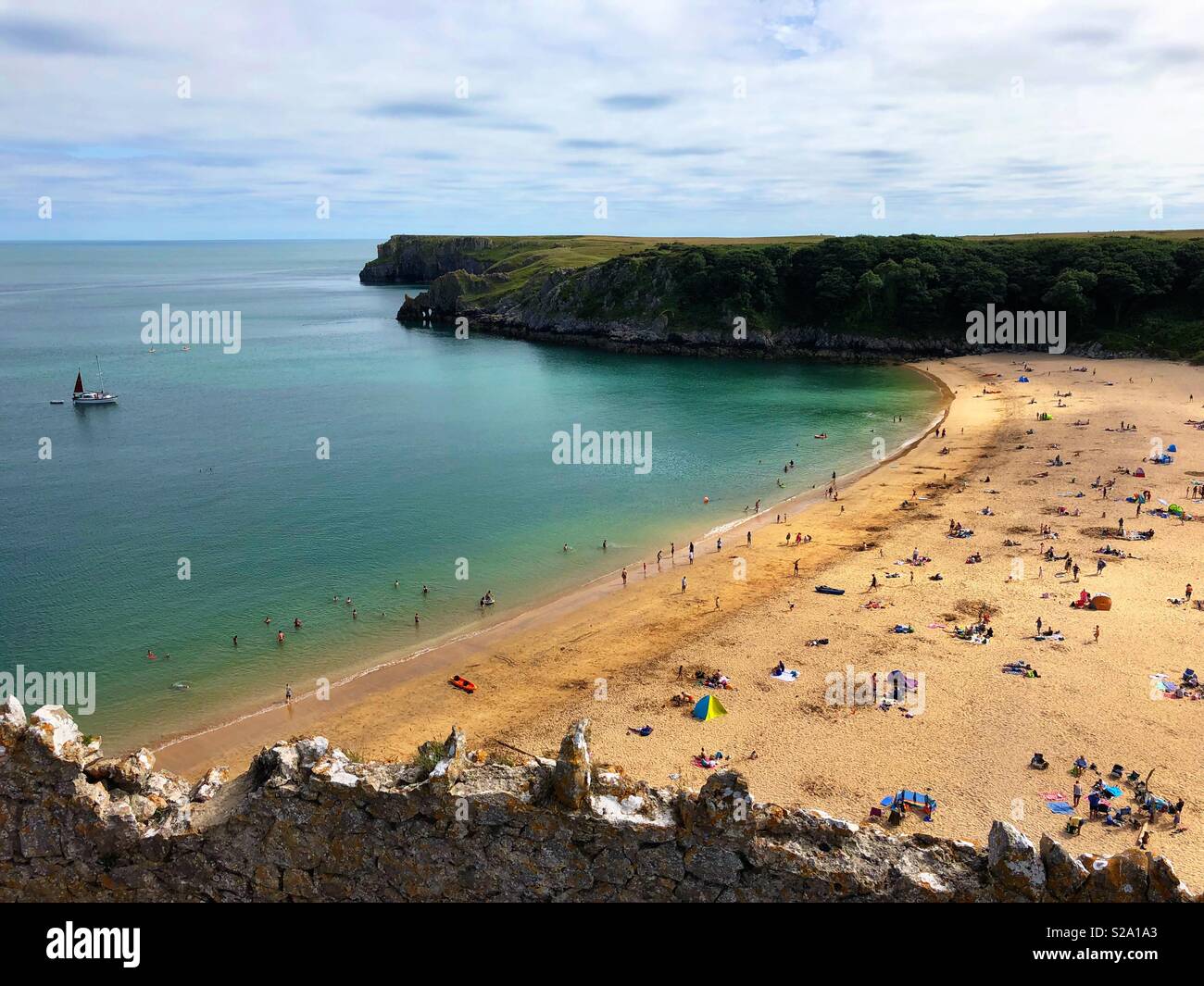 Barafundle Bay, Pembrokeshire Stockfoto