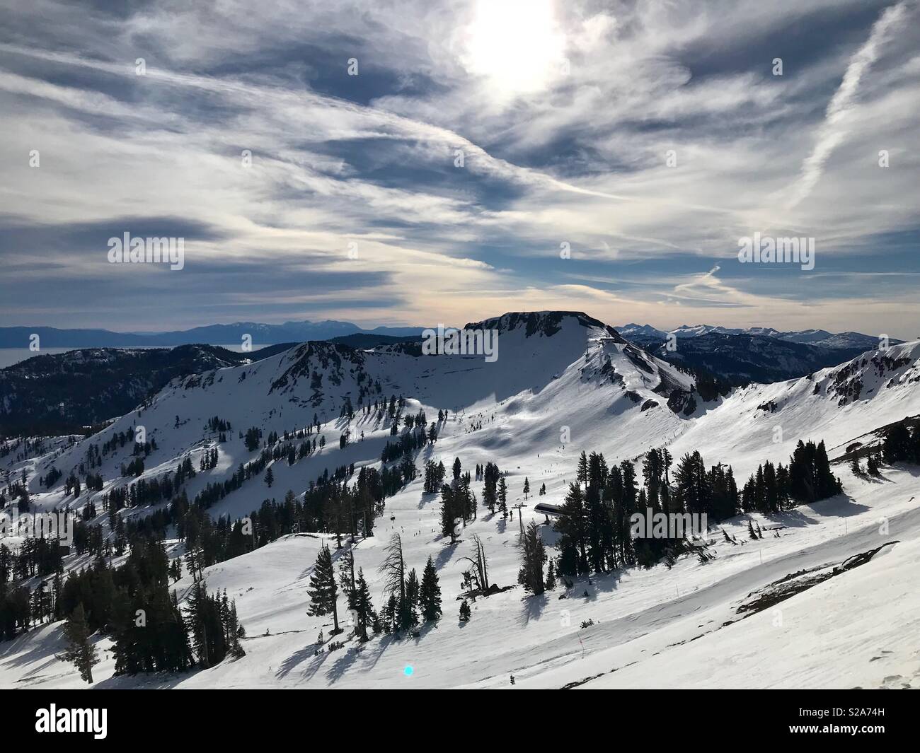 Squaw Valley Tahoe Stockfoto
