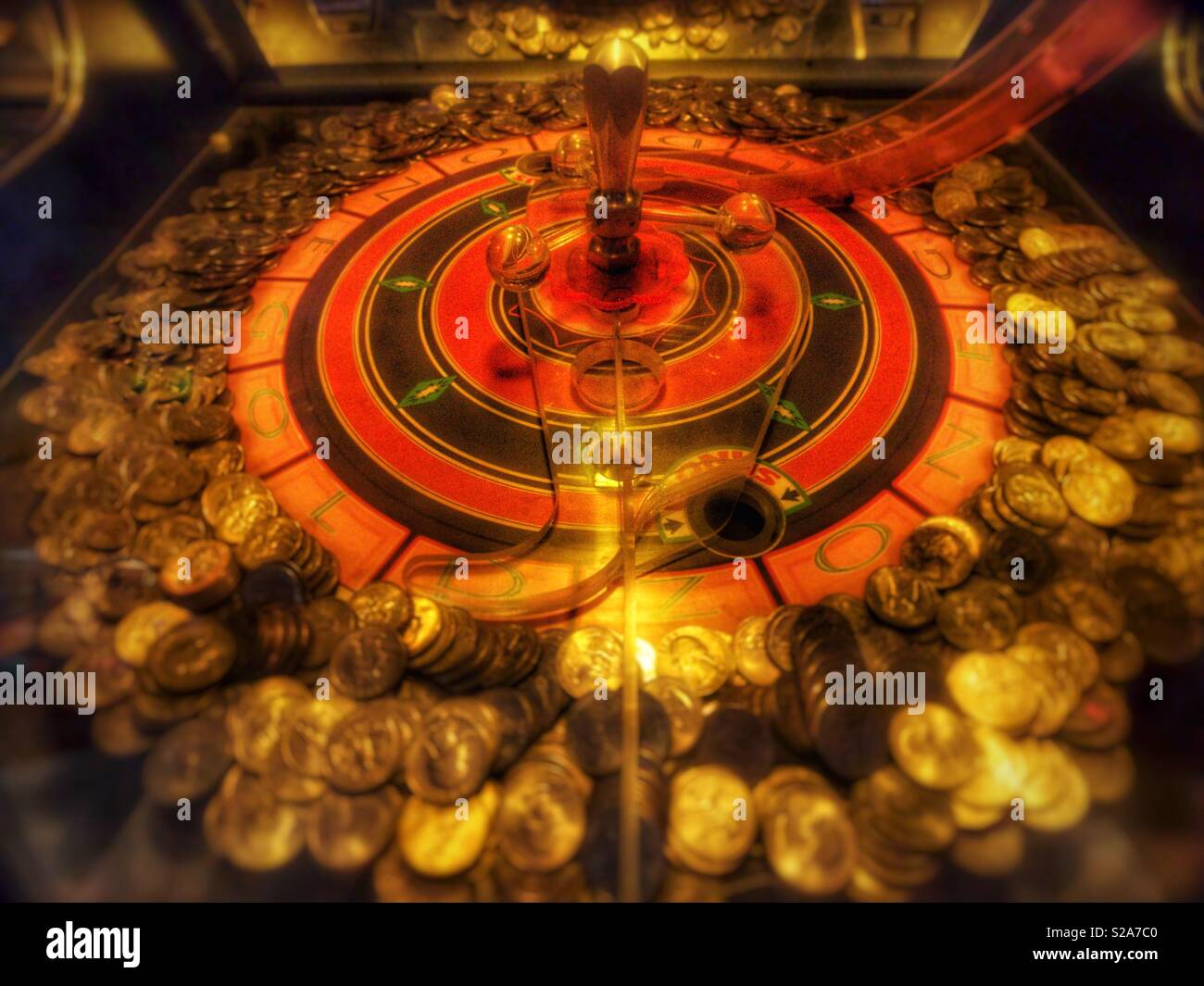 Arcade-Roulette-Spiel - Smartphone-aufgenommenes Stockfoto