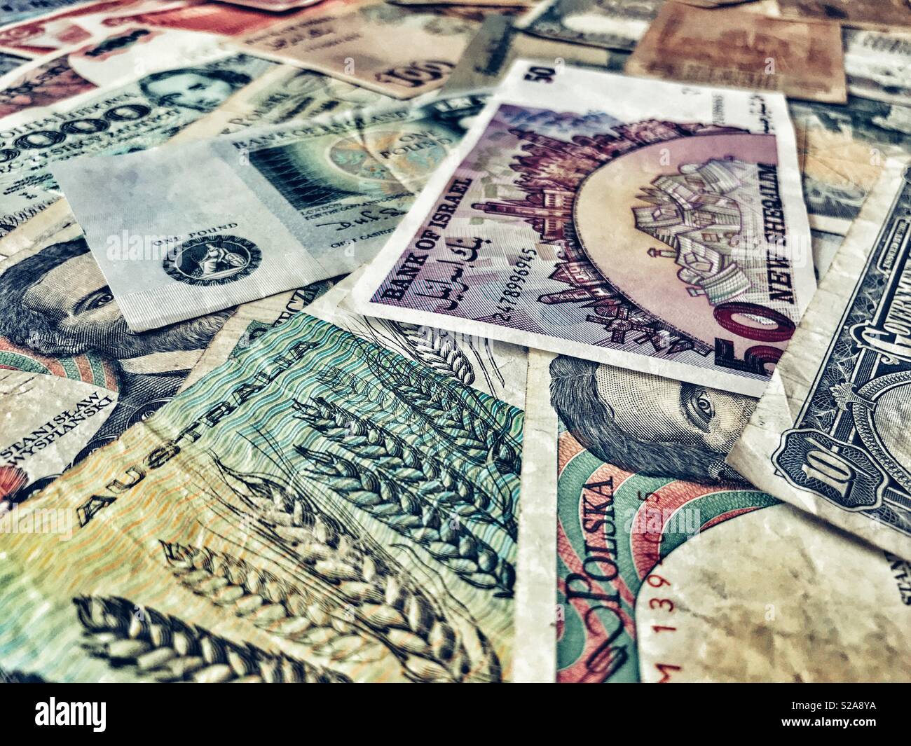 Währungen der Welt Stockfoto
