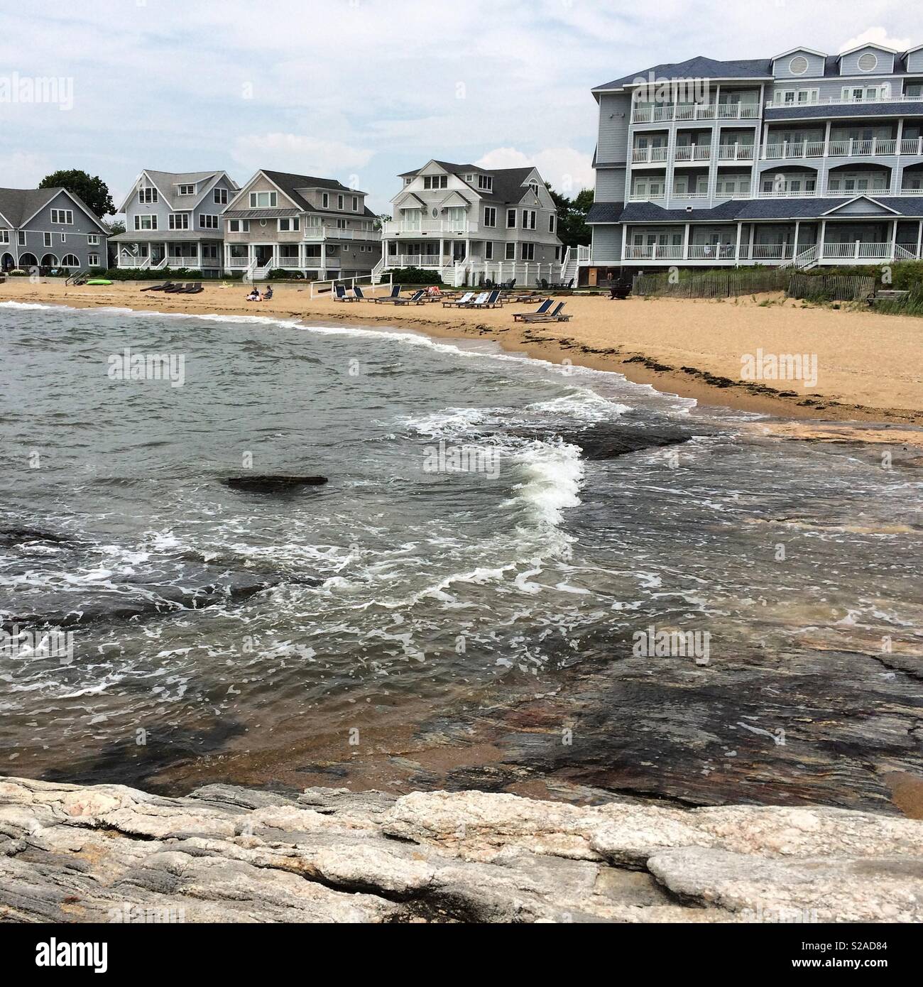 Madison Beach Hotel, Madison, Connecticut, United States - Smartphone-aufgenommenes Stockfoto
