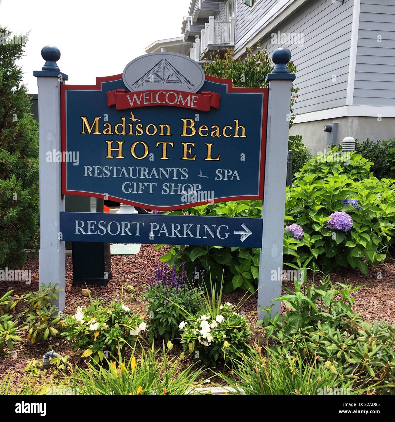 Madison Beach Hotel, Madison, Connecticut, United States - Smartphone-aufgenommenes Stockfoto