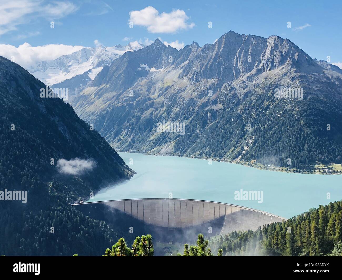 Schlegeis Glacier Lake Stockfoto
