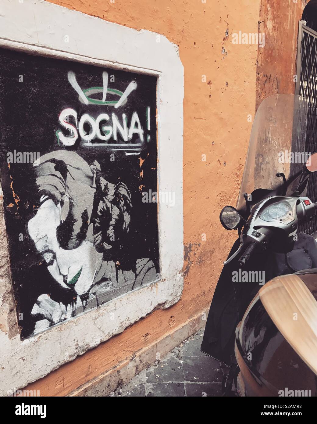 Street Art, Via Margutta, Rom Stockfoto