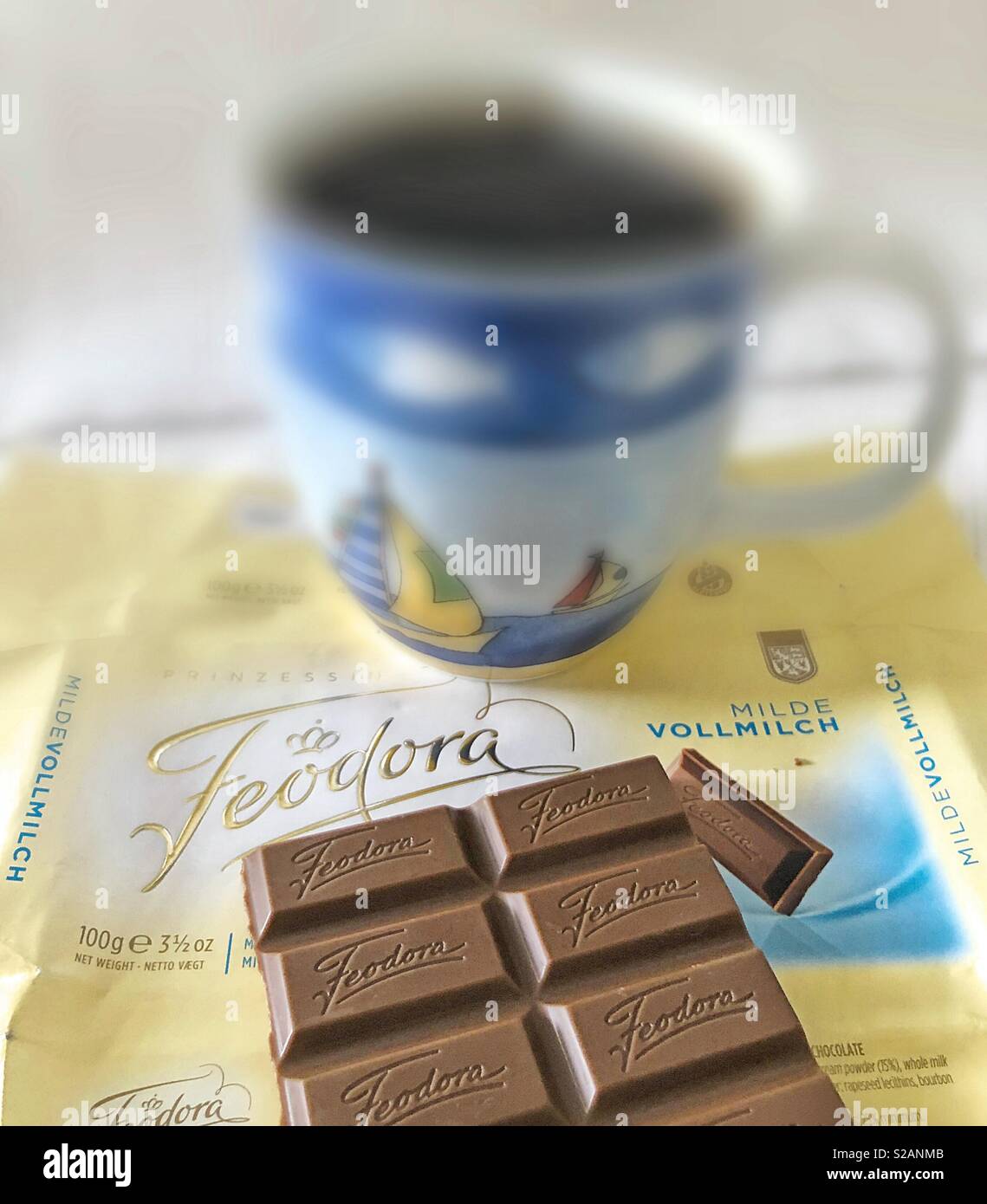 Feine Kaffee und Schokolade Feodora. Stockfoto