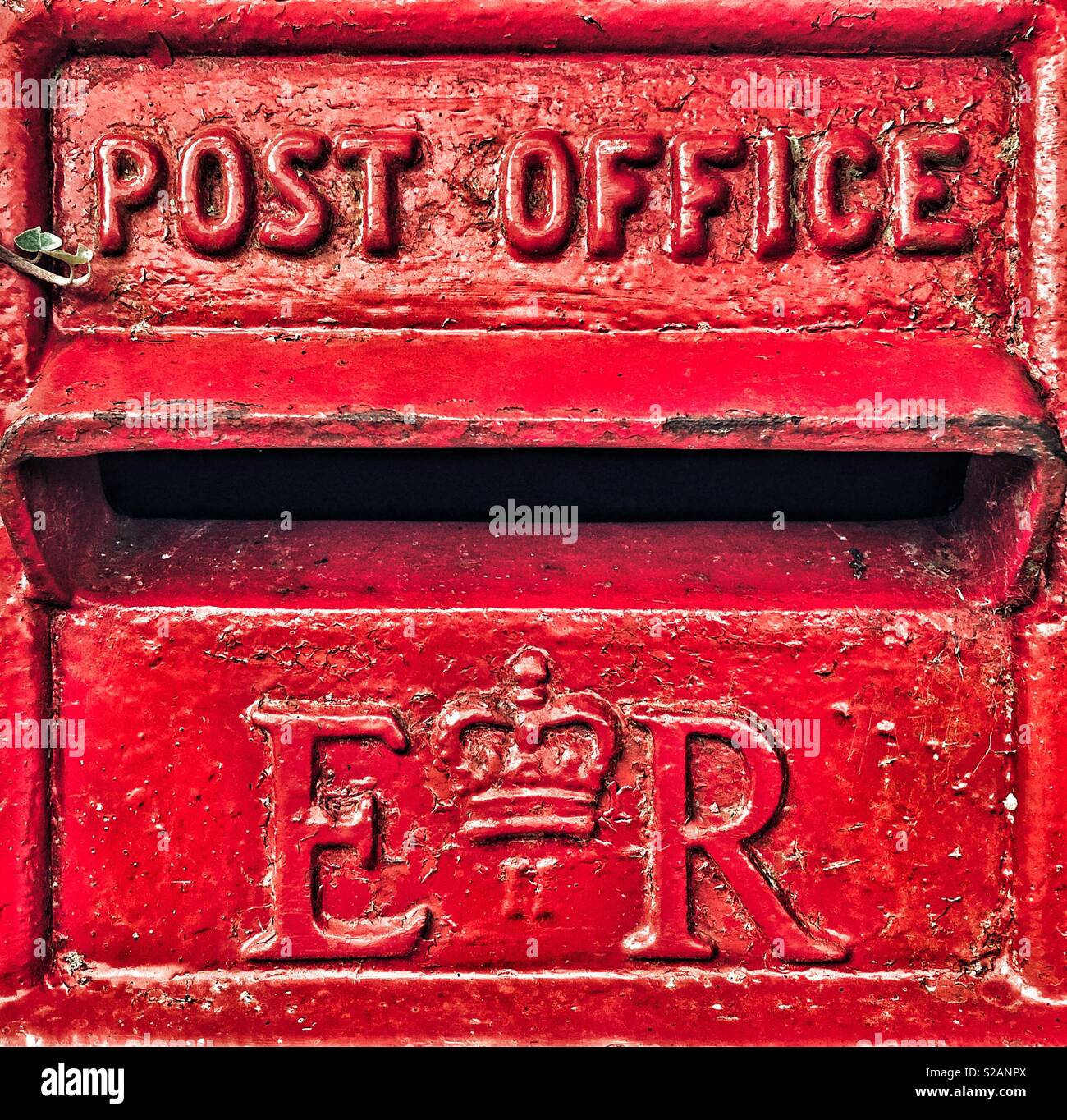 Royal Mail Post Box detail - Smartphone-aufgenommenes Stockfoto