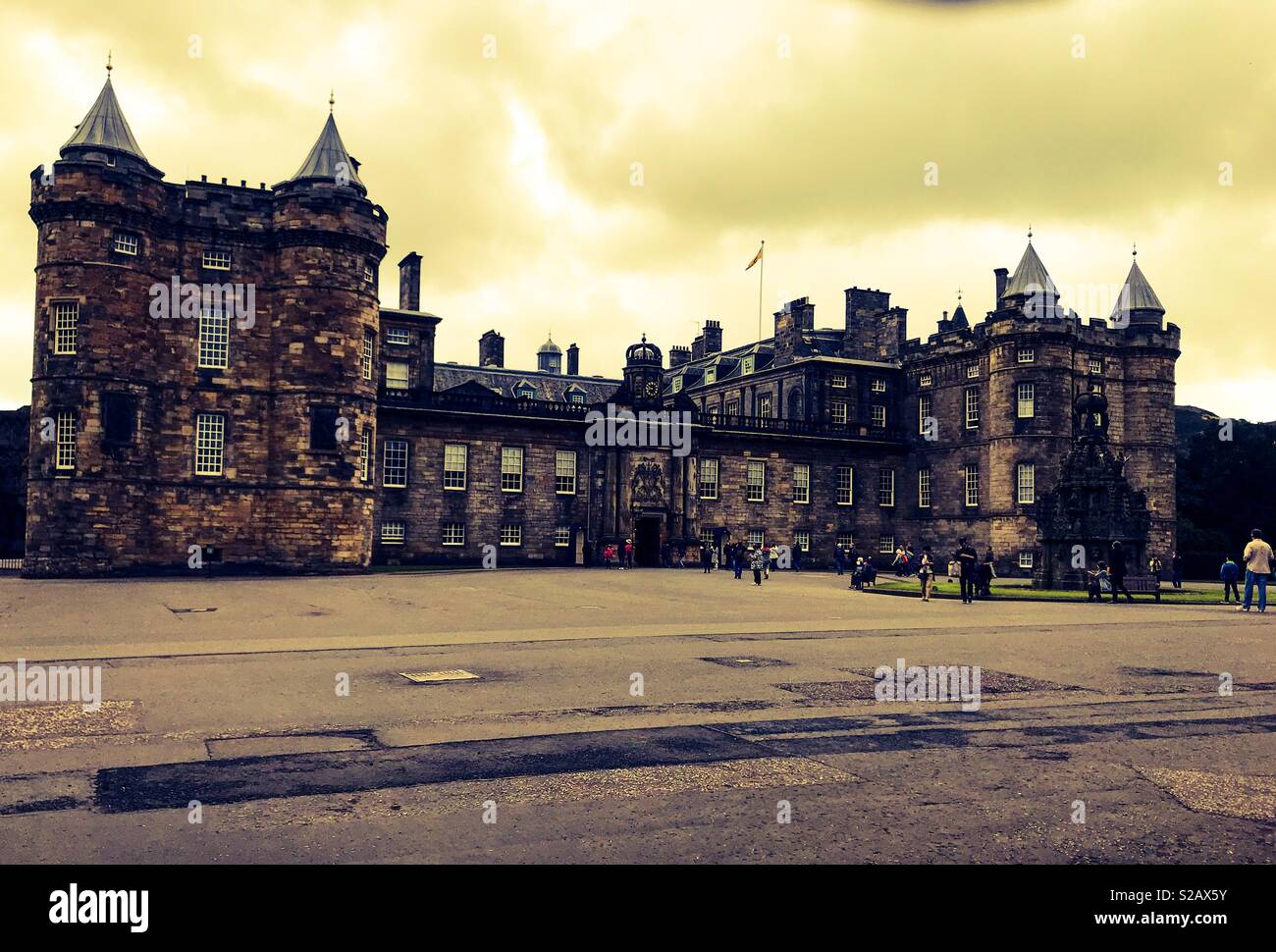 Den Palast von Holyrood House, Edinburgh - Smartphone-aufgenommenes Stockfoto