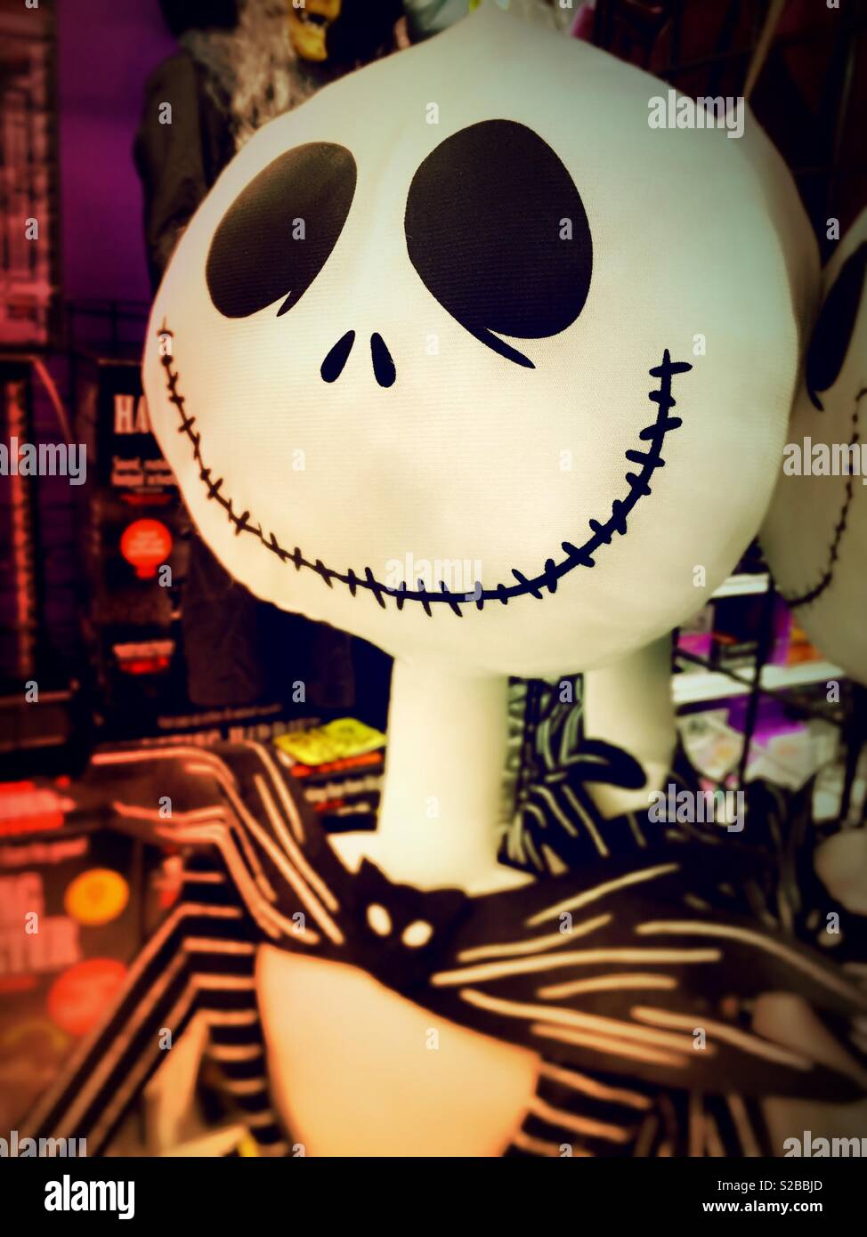 Halloween zombie scarecrow Anzeige Stück, USA - Smartphone-aufgenommenes Stockfoto