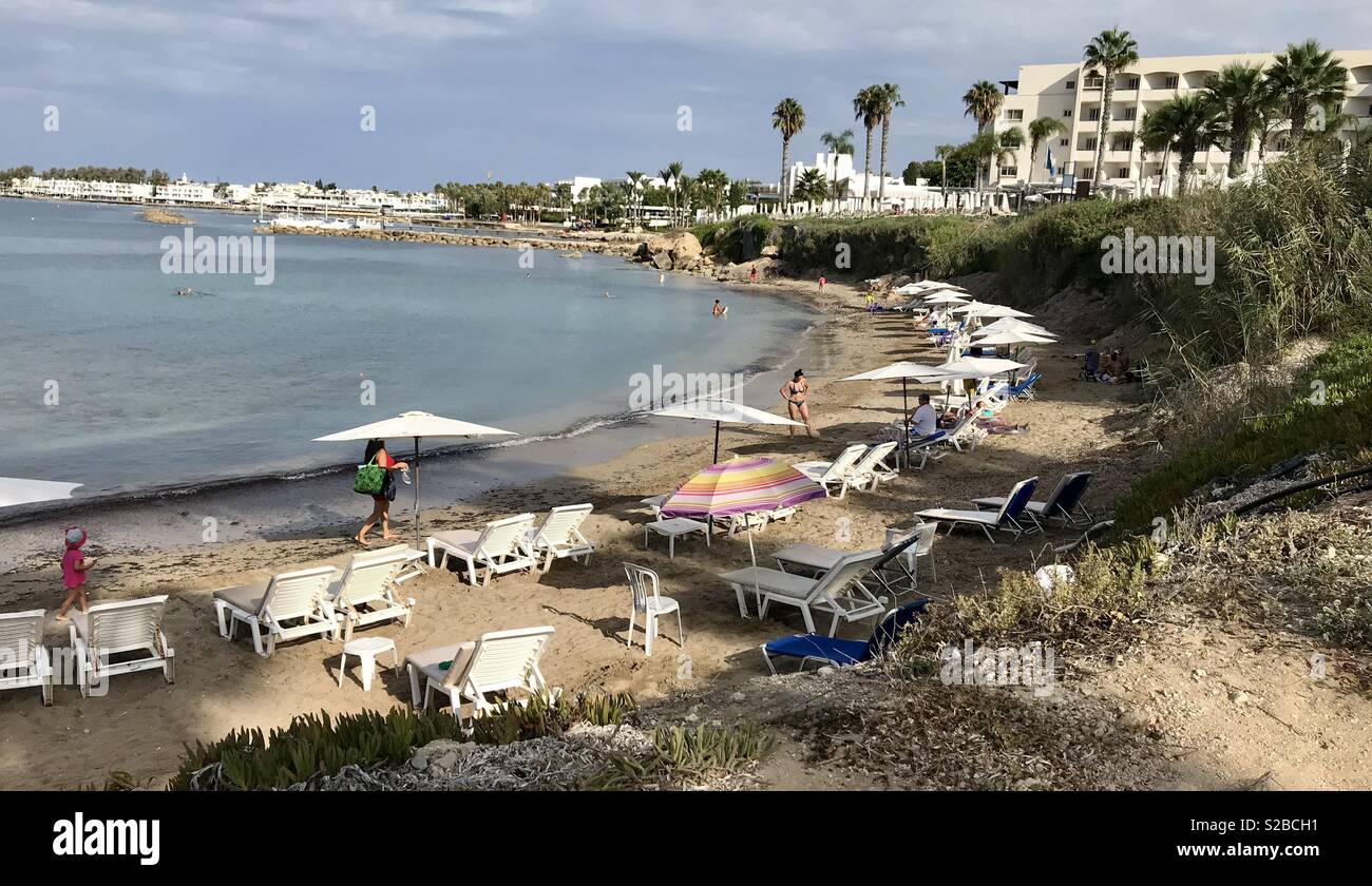 Paphos Beach - Smartphone-aufgenommenes Stockfoto