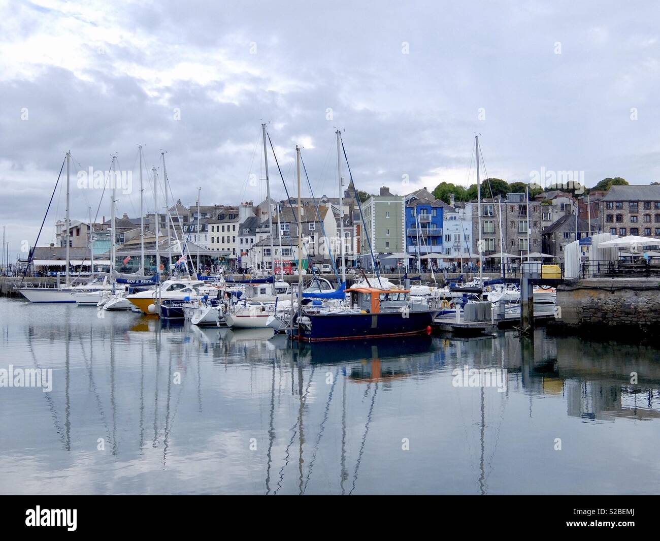 Hafen Boote in Plymouth Barbican. Stockfoto