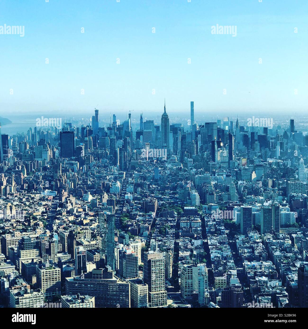 Blick auf New York von einer Welt Sternwarte Stockfoto