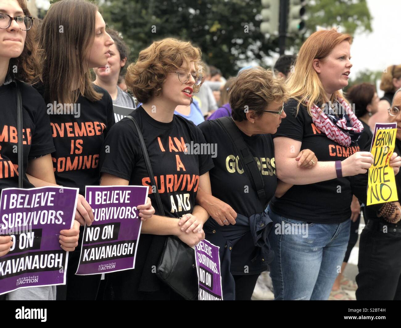 Oktober 6, 2018 # StopKavanaugh Washington, DC der Frauen gegen die Ernennung von Brett Kavanaugh für Obersten Gerichtshof. Stockfoto