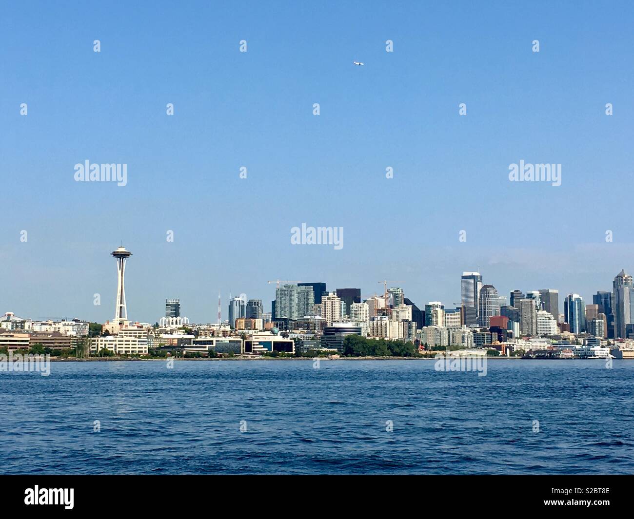 Seattle Skyline vom Wasser September 2018 Stockfoto