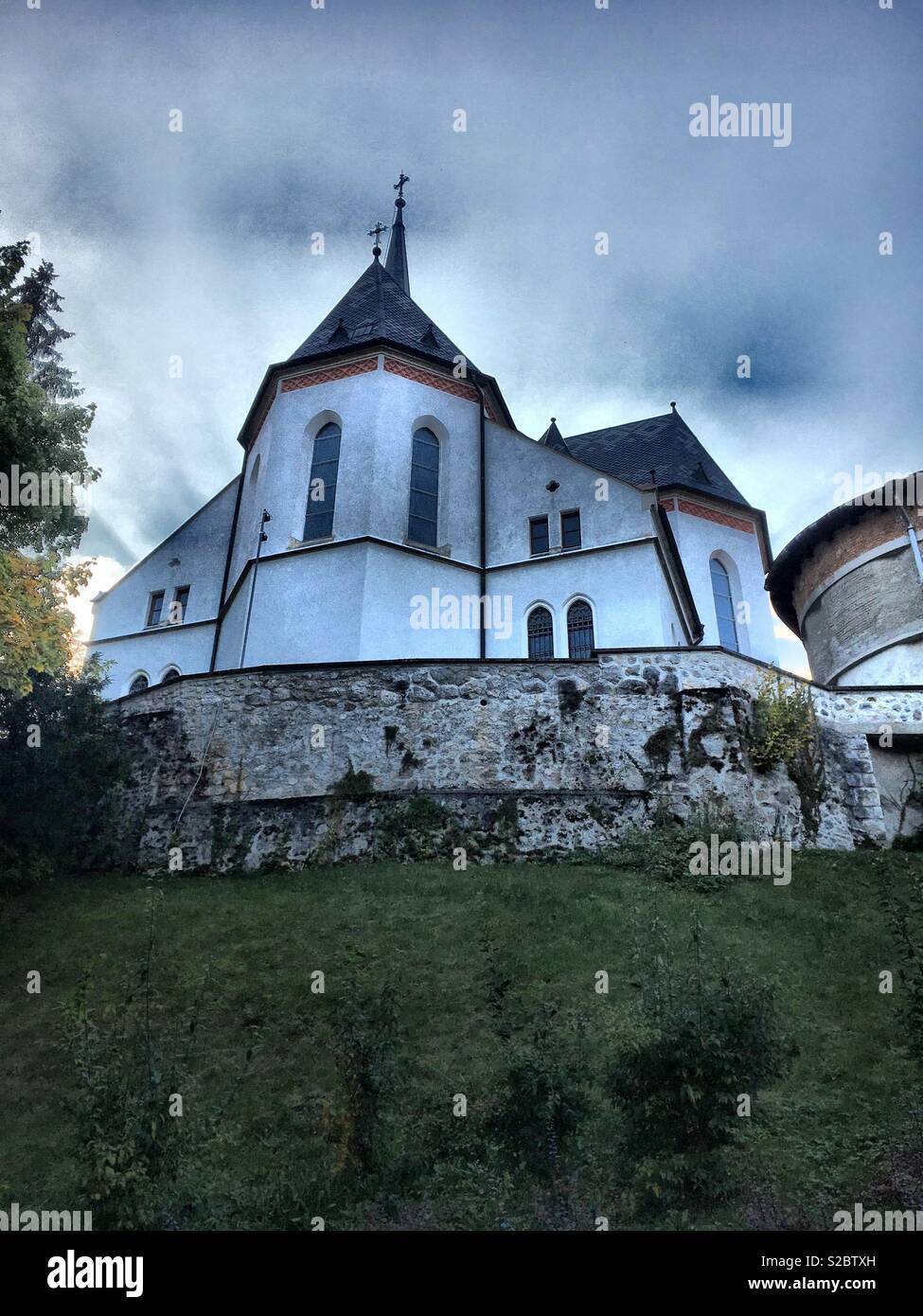 Bled Kirche Stockfoto