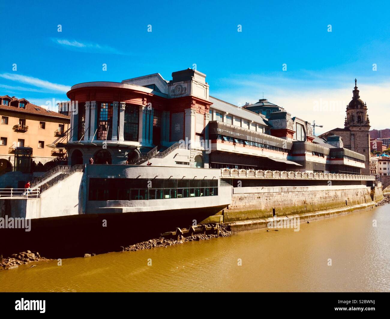 Bilbao Markt - Smartphone-aufgenommenes Stockfoto