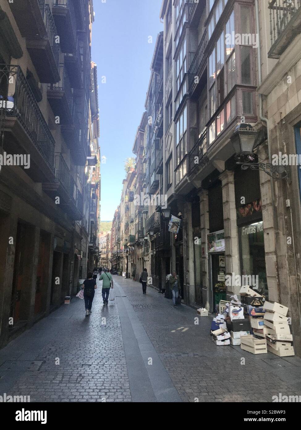 Bilbao street scene - Smartphone-aufgenommenes Stockfoto