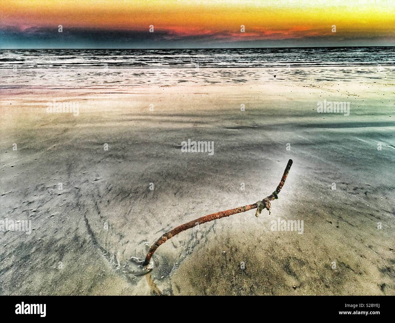 Bei Ebbe - Smartphone-aufgenommenes Stockfoto