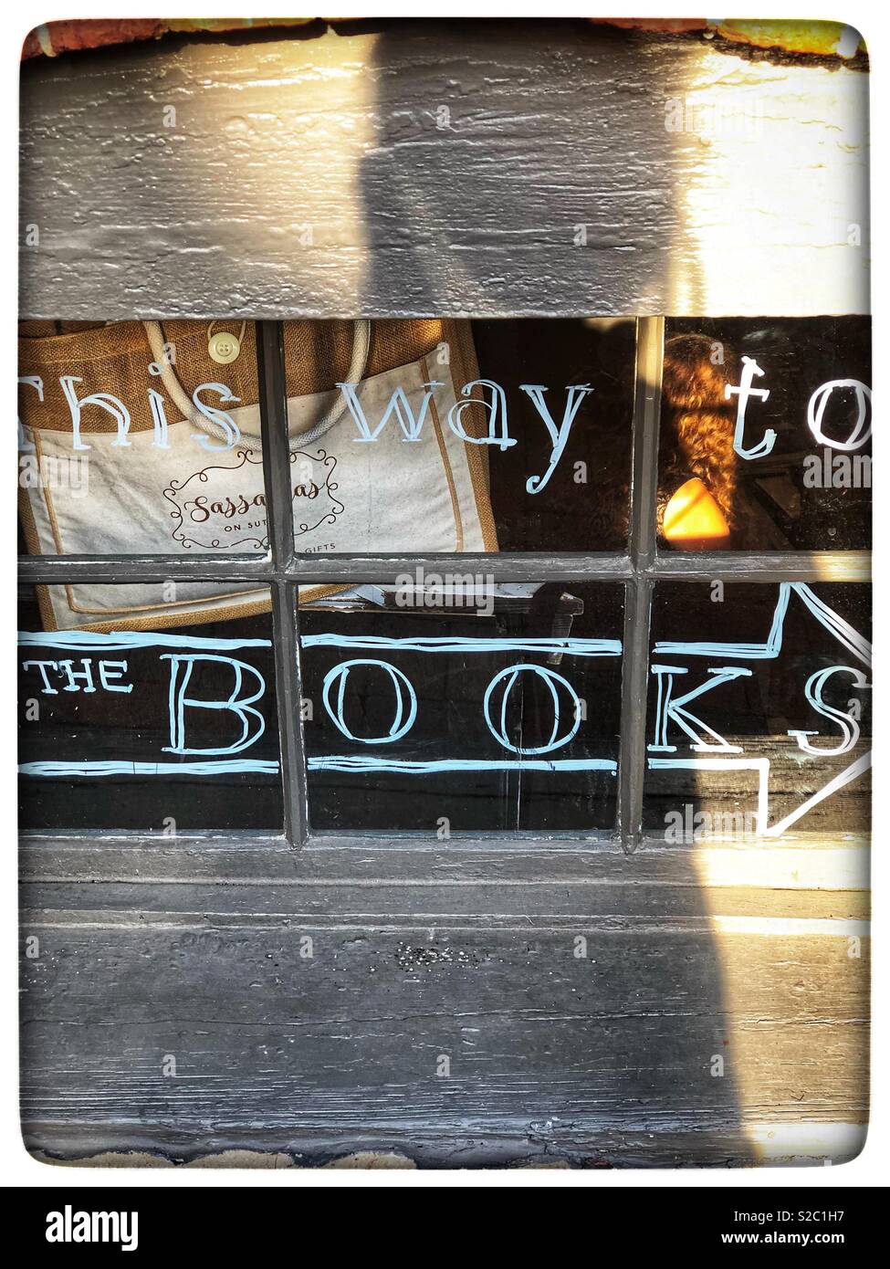 Buchhandlung Fenster Stockfoto