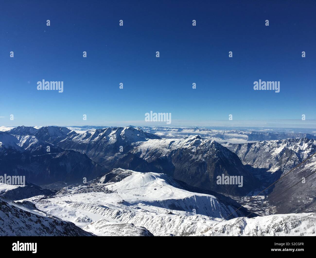 Blauer Himmel Berge Stockfoto