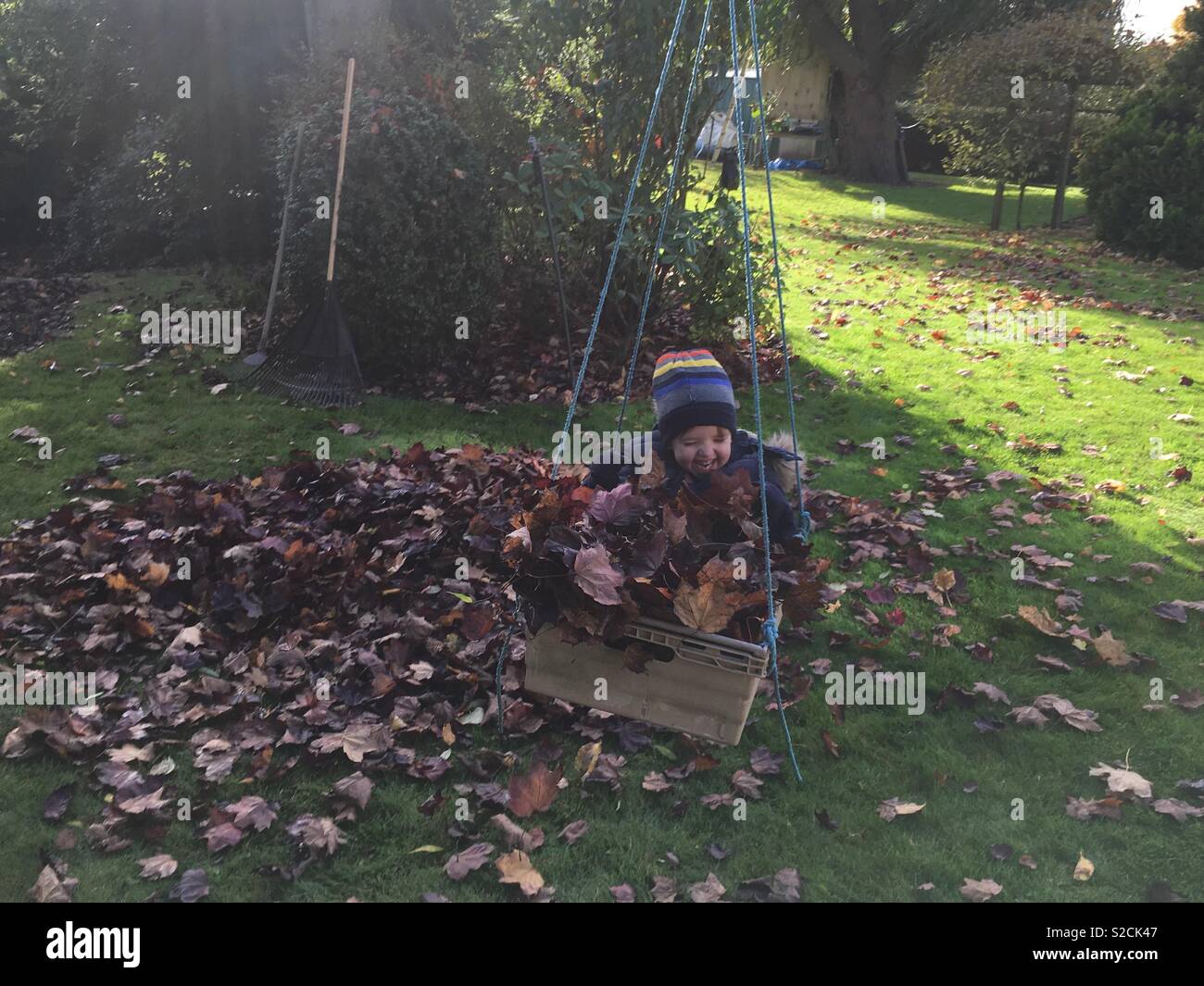 Herbst-Spaß Stockfoto