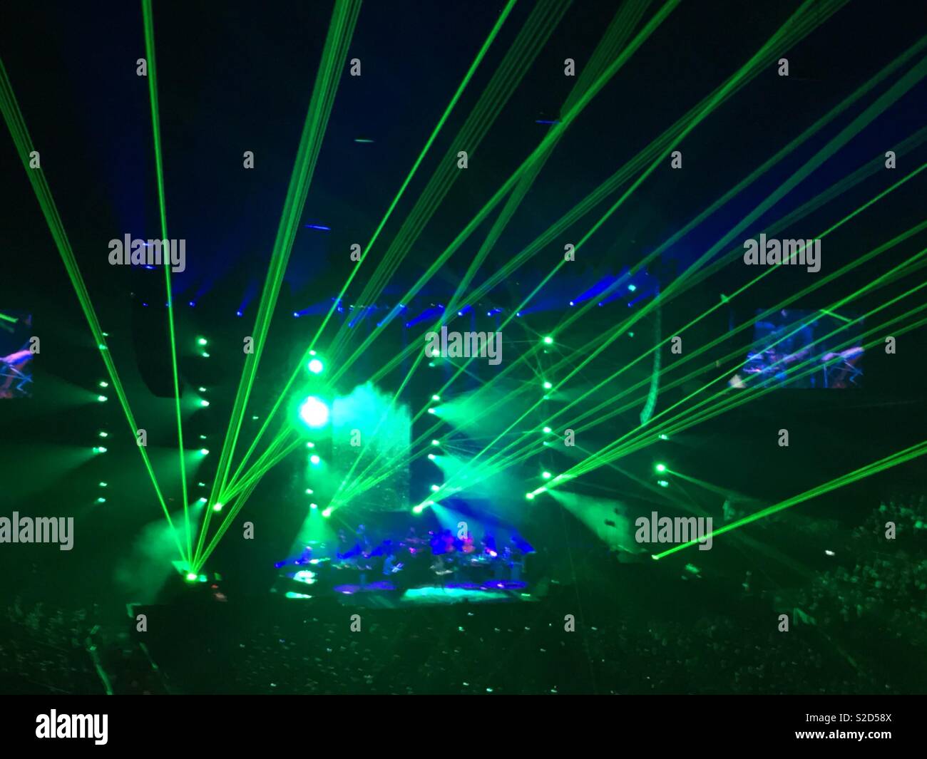 Laser Light Rock Konzert Stockfoto