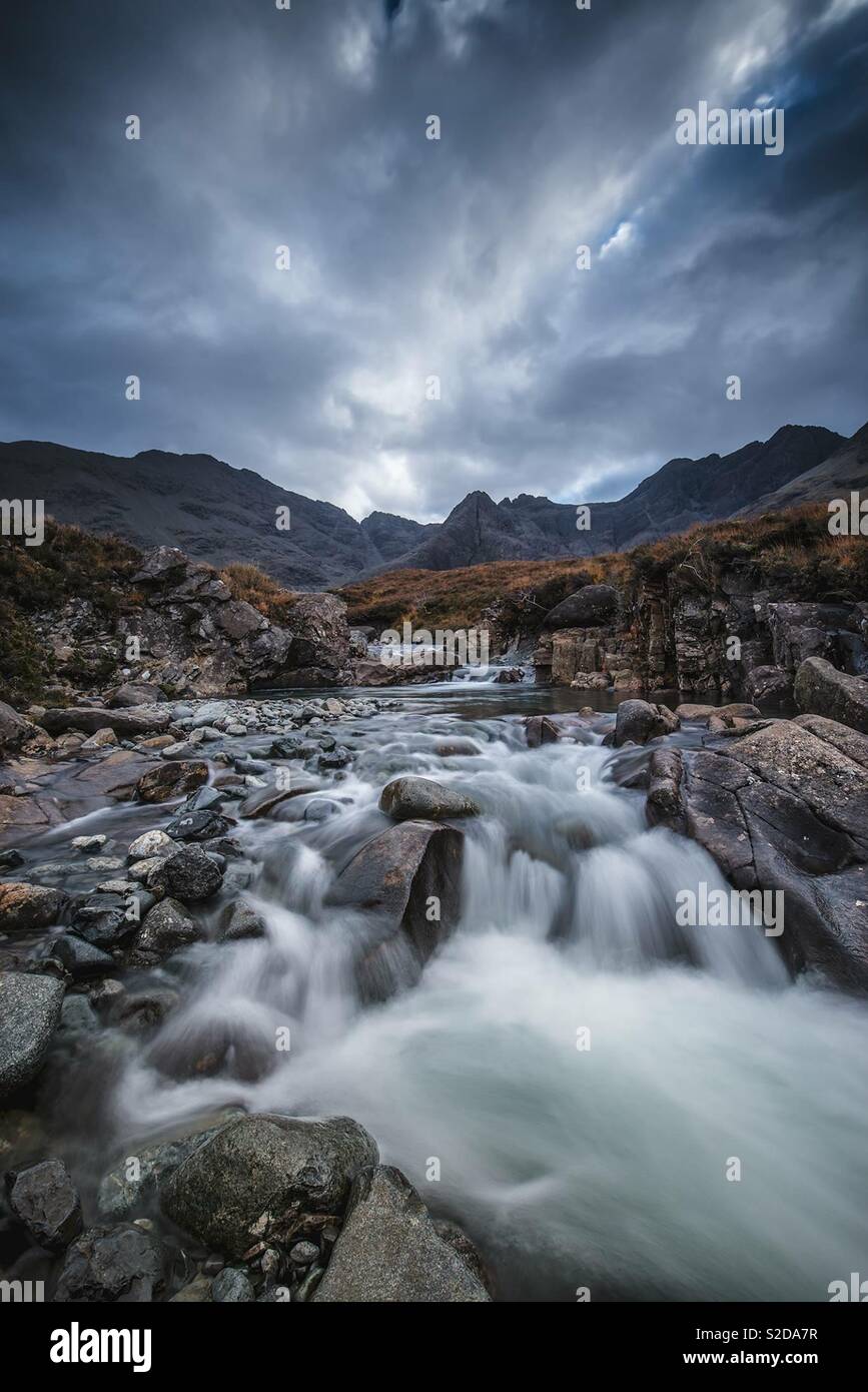 Glen Spröde, Fairy Pools Stockfoto