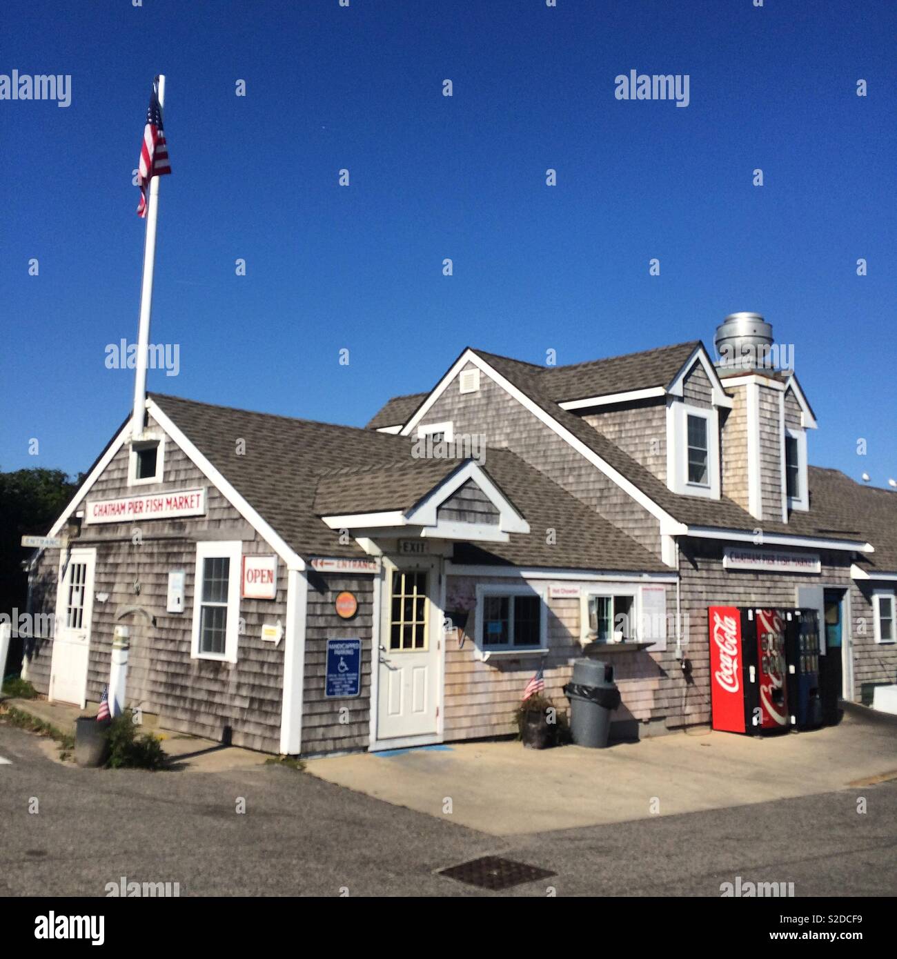 Chatham Pier Fischmarkt, Chatham, Cape Cod, Massachusetts, United States Stockfoto