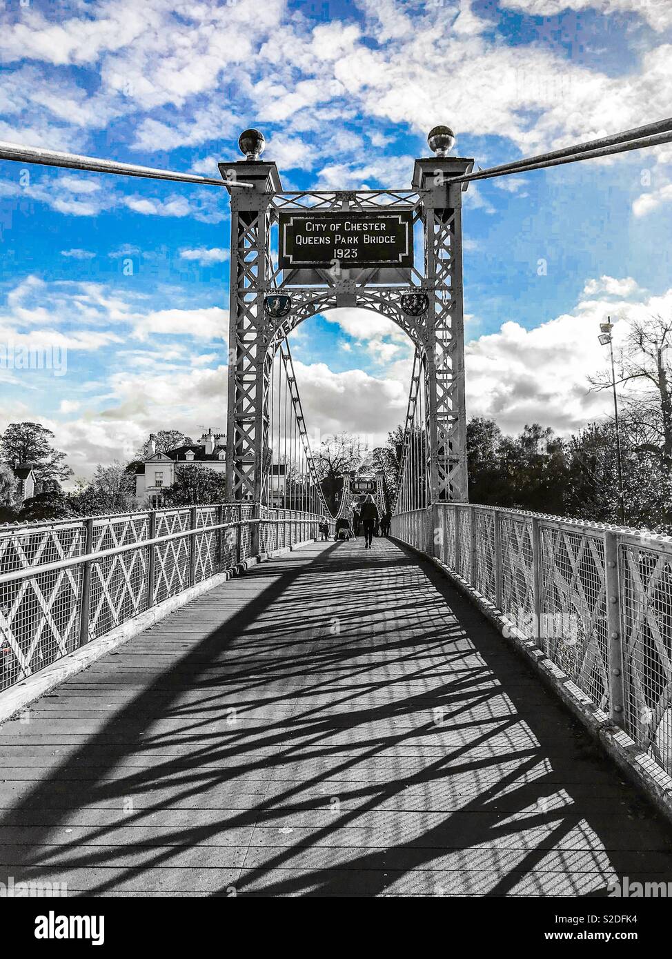 Queen's Park Bridge in Chester Stockfoto