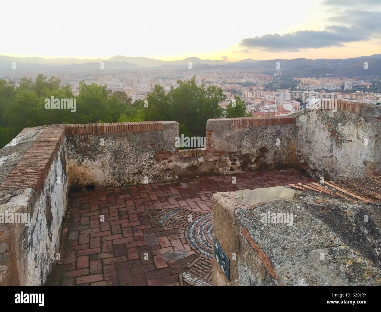 Malaga, Castillo de Gibralfaro Stockfoto