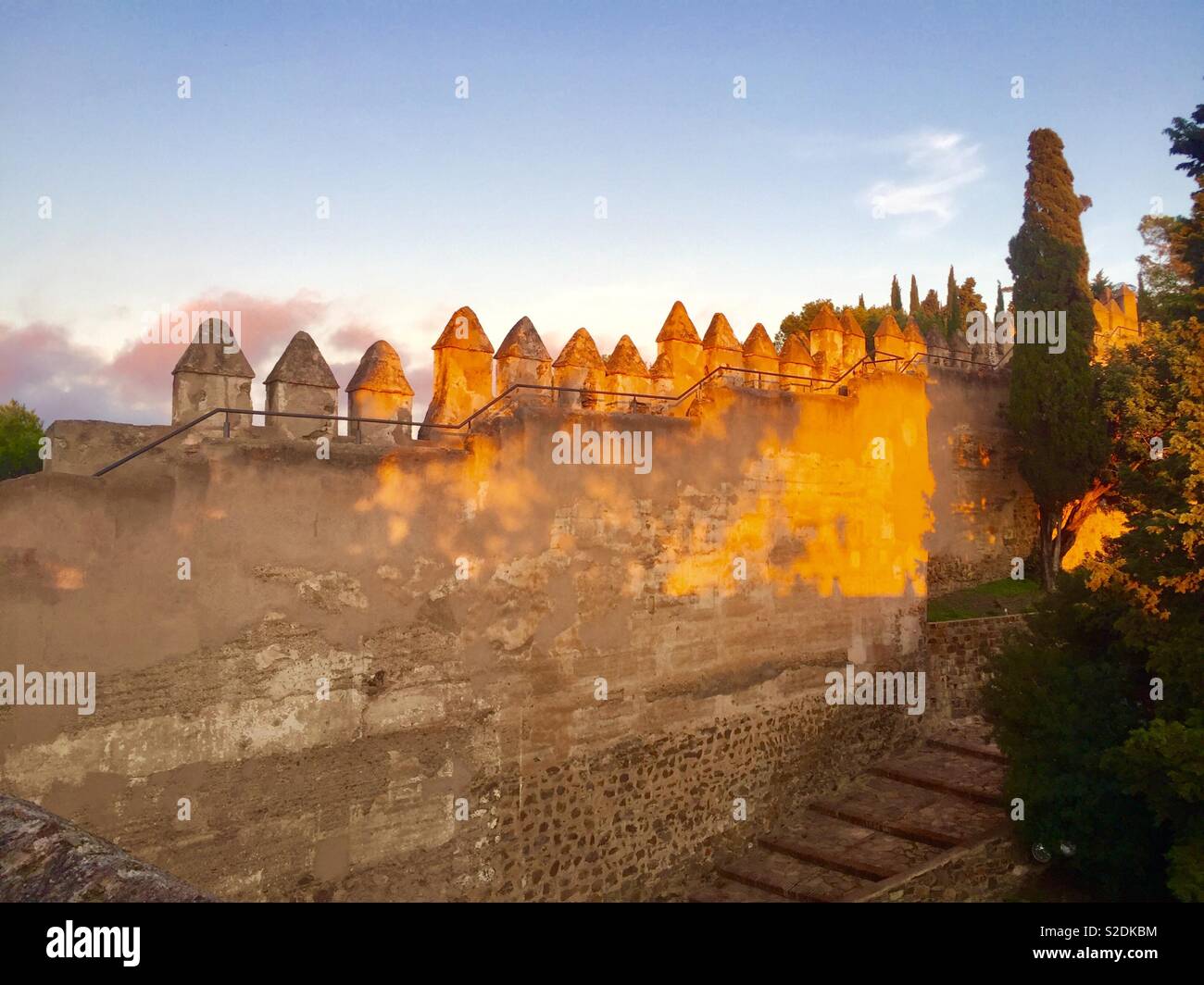 Schloss Gibralfaro, Malaga, Spanien Stockfoto