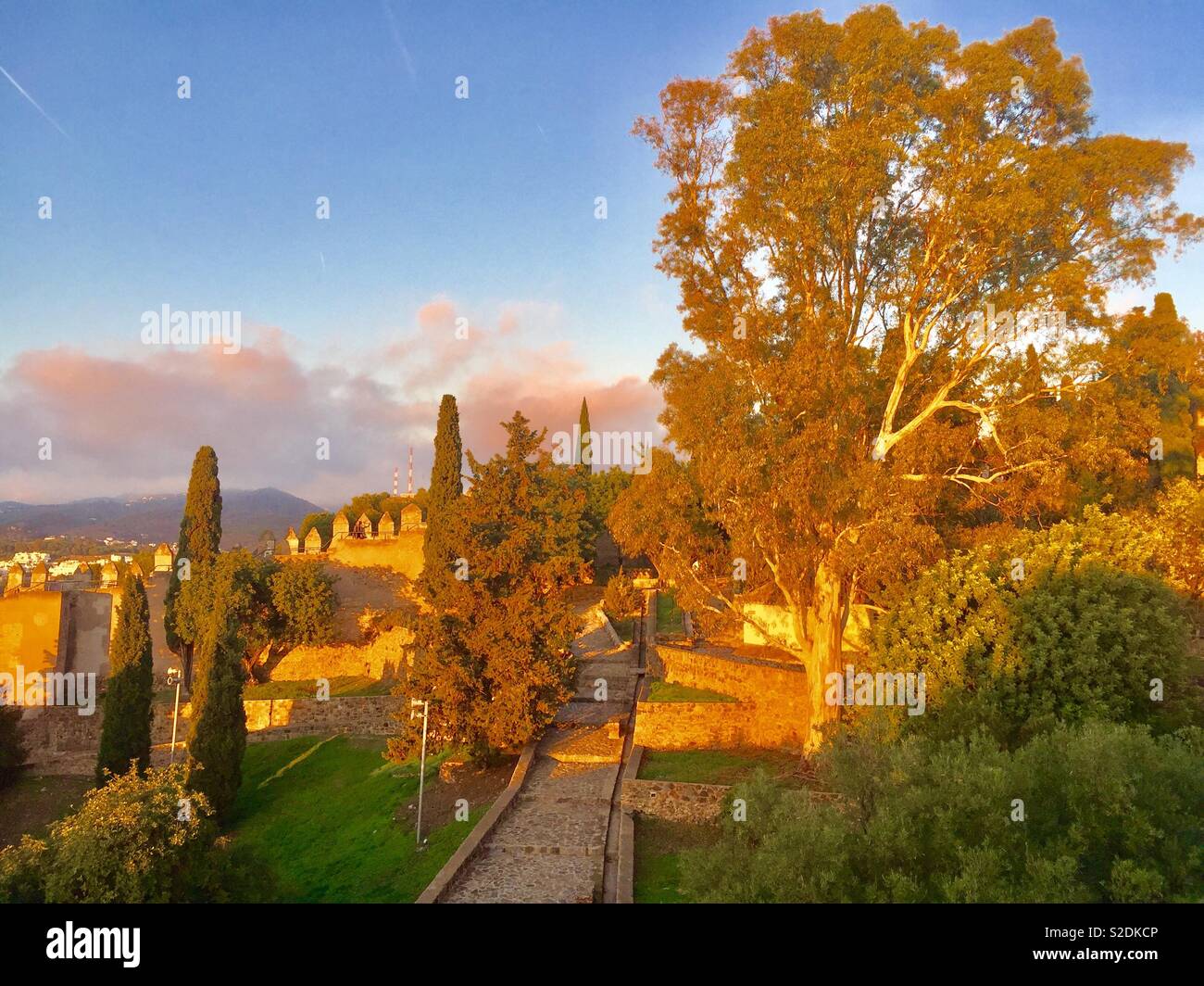 Schloss Gibralfaro, Malaga. Spanien Stockfoto