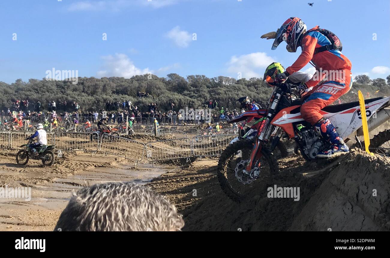 Weston Beach Race 2018 - Smartphone-aufgenommenes Stockfoto
