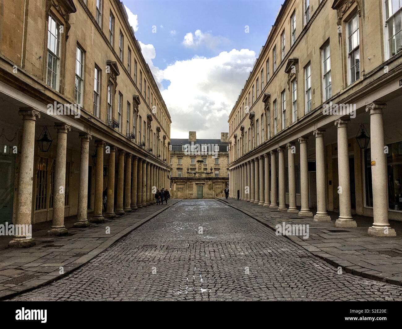 Bath Street in der Innenstadt von Bath im Februar 2018 Stockfoto